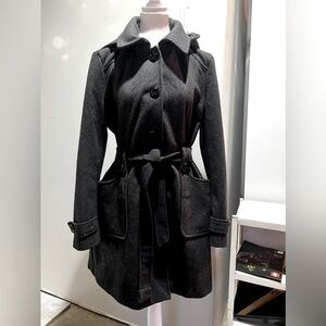 Dark Grey Wool Blend Jacket